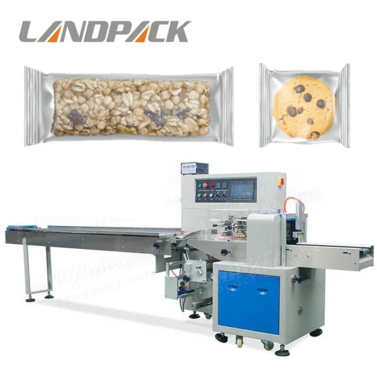 Landpack Lp-350b Biscoitos Wafer Automático Bolo Pão Pita Embalagem Máquina de Embalar